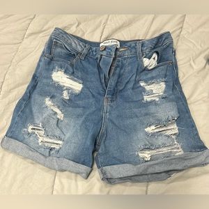 Small Wax Jean Blue Jean Shorts